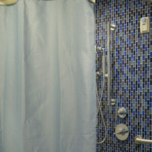 Wash EZ Shower Curtain with Integrated Hooks