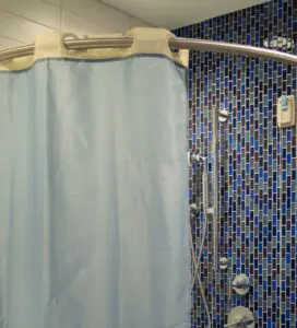 Wash EZ Shower Curtain with Integrated Hooks