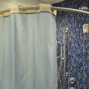 Wash EZ Shower Curtain with Integrated Hooks