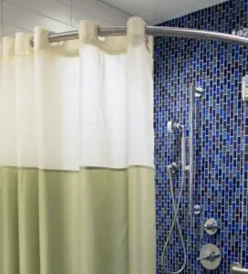 Wash EZ Shower Curtain with Integrated Hooks & Whisper Mesh